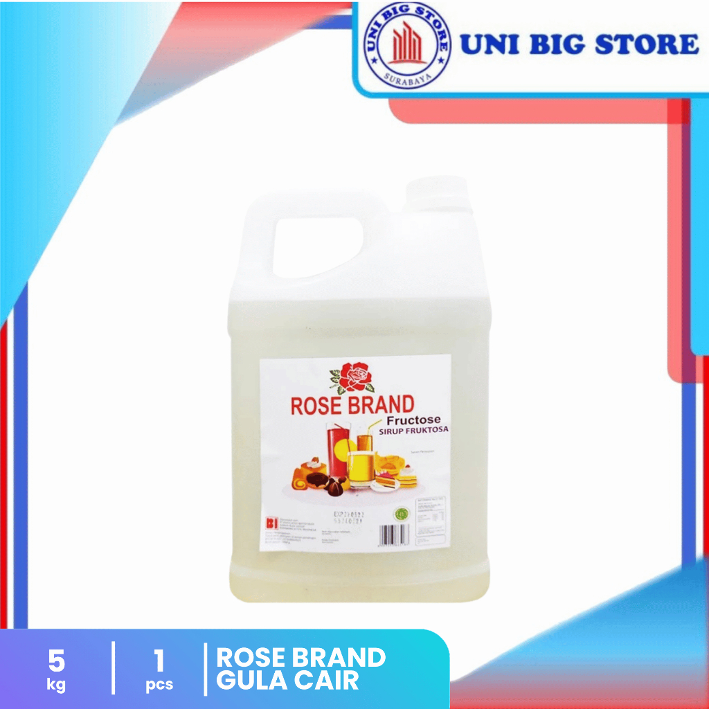 

Rose Brand Syrup Fructose Gula Cair Fruktosa 5 kg / Liter