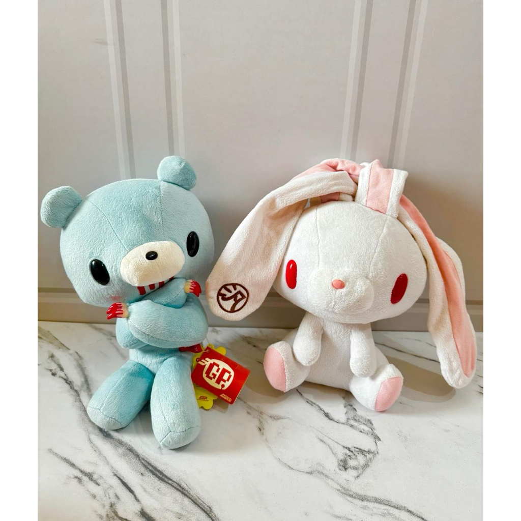 Boneka Plushie Gloomy Bear Blue & Gloomy Bunny White GP Taito