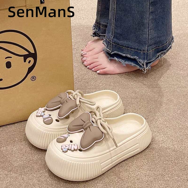 SenManS Sandal Sepatu Wanita Dewasa Korean Tali Depan kekinian Karet Tali Wanita Sepatu Sandal Wanit