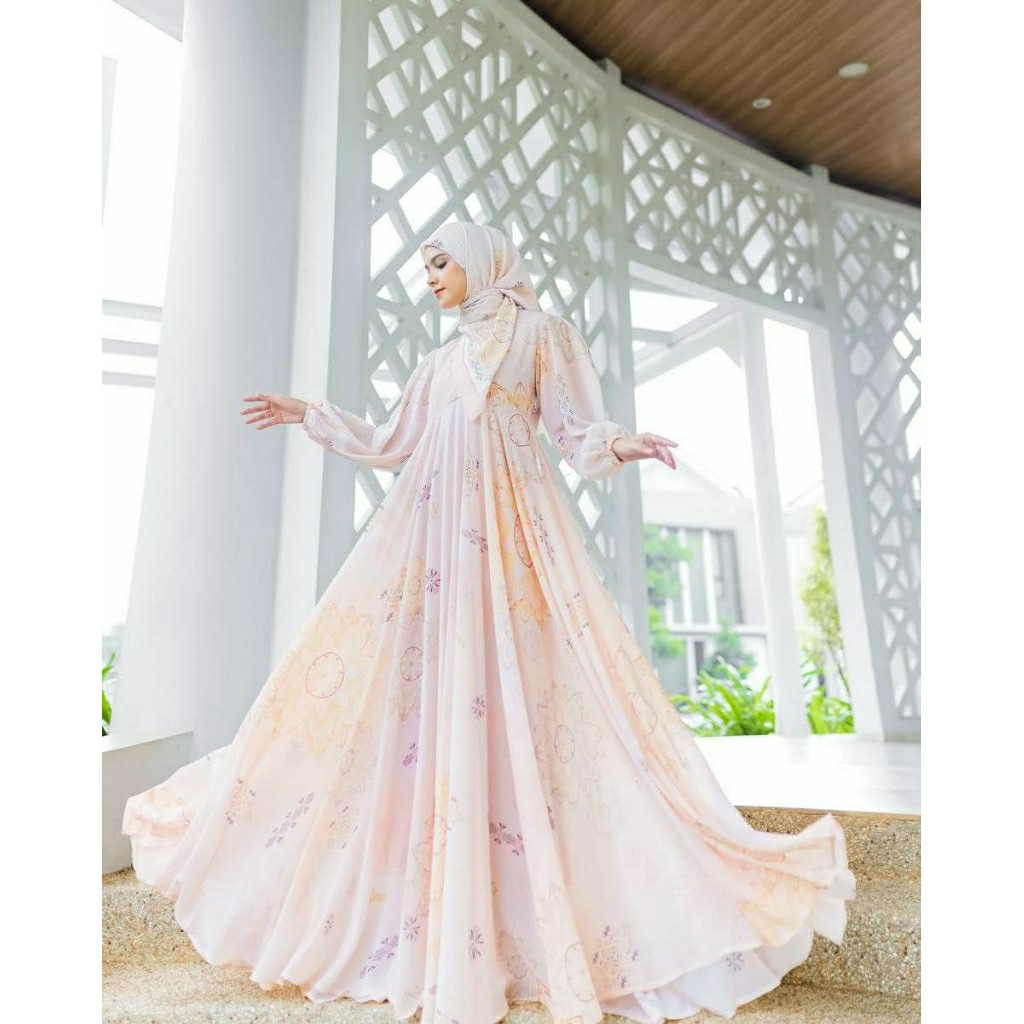 Amora Set Scarf by Eldeena | Gamis Cantik | Gamis Mewah | Eldeena | D'hijab of Mey