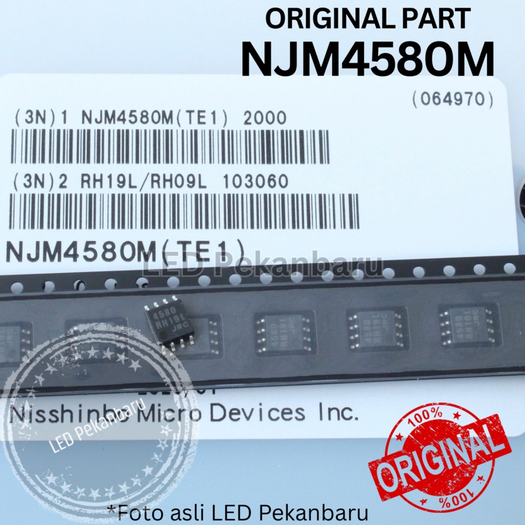 ORIGINAL IC NJM4580 SMD JRC 4580 JRC4580 NJM4580M 4580M, SOP-8 AMPLIFIER