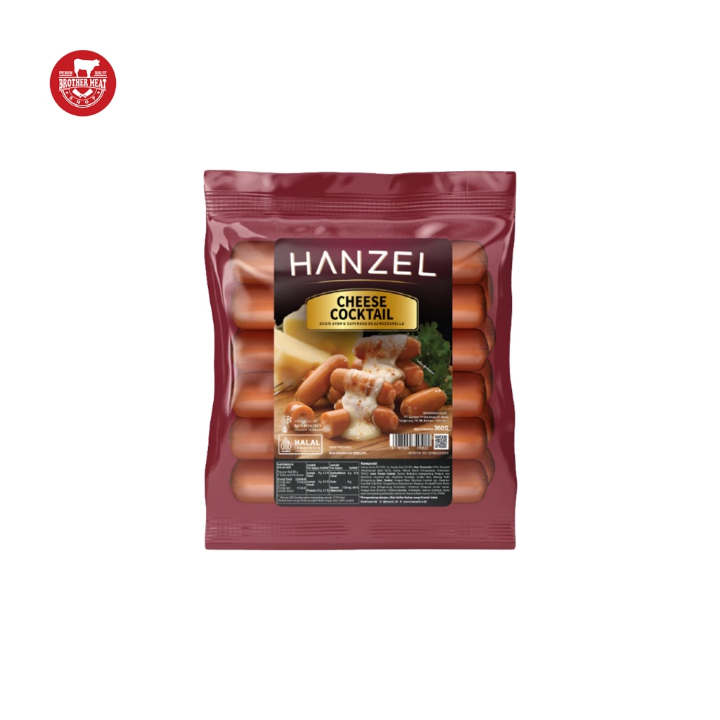 

Hanzel Sosis Cooktail Cheese 250gr / Sosis Kombinasi - Brothermeatshop