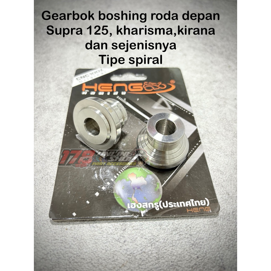 gearbok boshing roda depan supra 125, kharisma, kirana, supra fit dan sejenisnya stainless original 