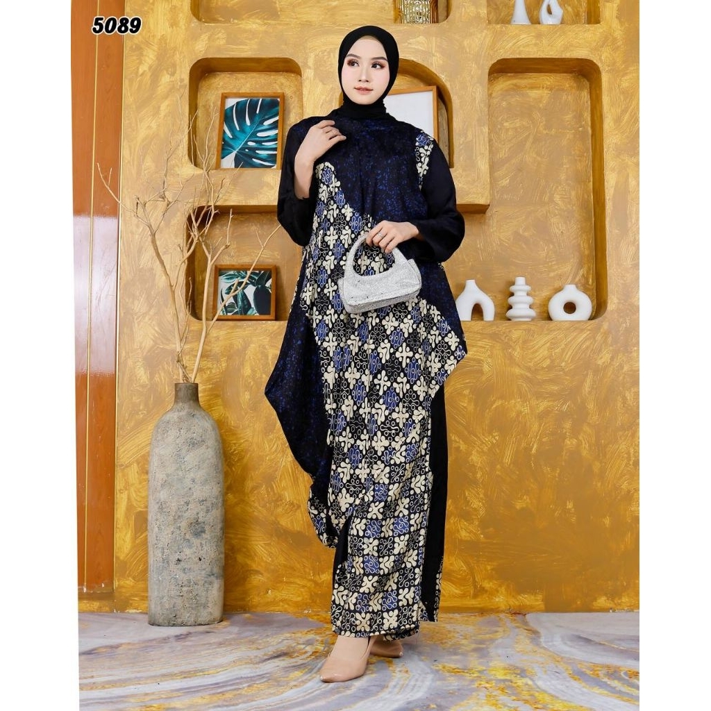 STELAN BATIK TUNIC+ROK A.K.A BAHAN DOBY SUTRA ORIGINAL A.K.A DESIGN