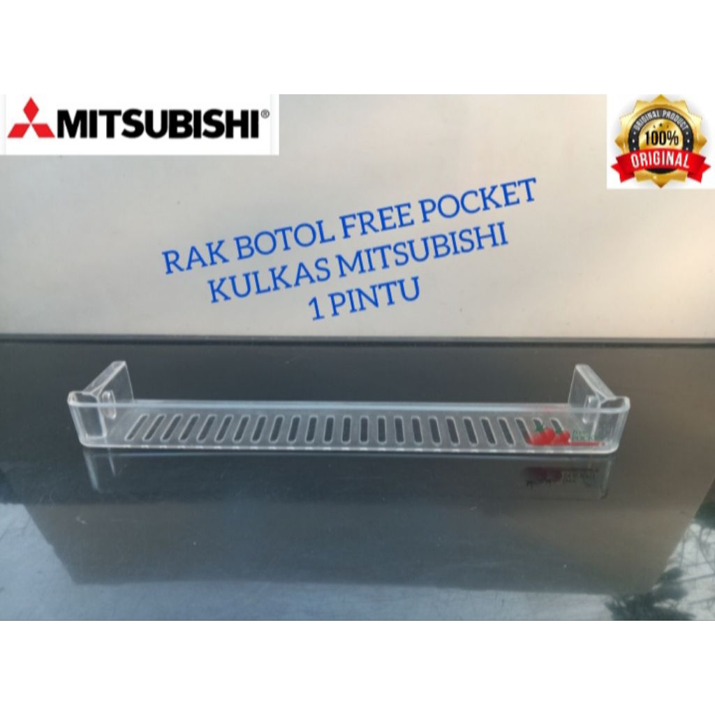 Rak botol free pocket kulkas mitsubishi 1 pintu