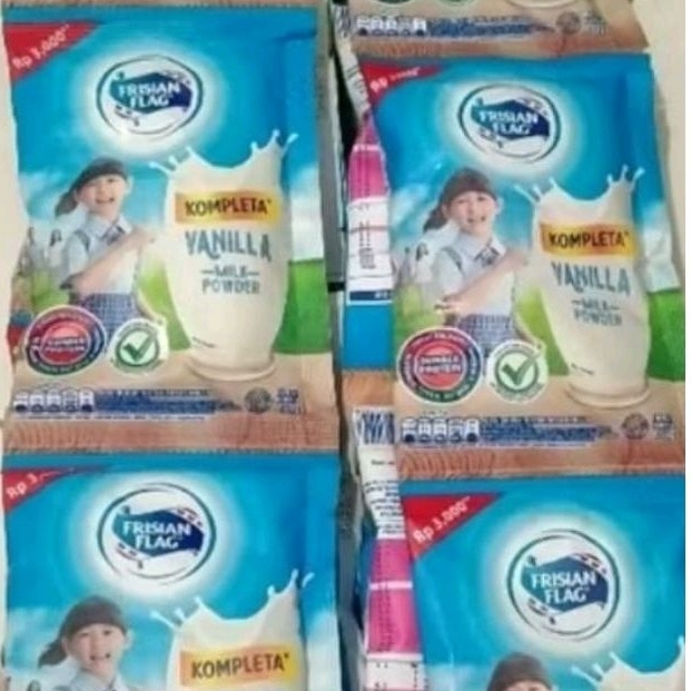 

Susu Bubuk Frisian Flag 35g 10 Sachet/Renteng Cokelat & vanila