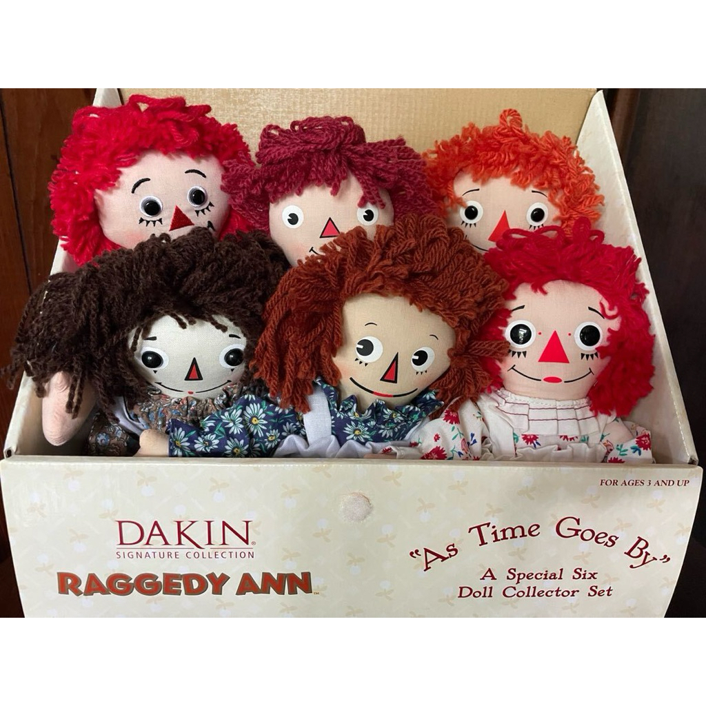 DAKIN Raggedy Ann As Time Goes By Box Set / Boneka Ragdoll Set Limited Edition Anabell