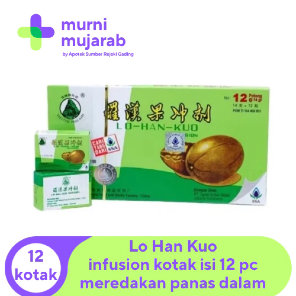 

Lo Han Kuo Infusion Kotak Isi 12 Pcs / BY. SSA -Meredakan Panas Dalam