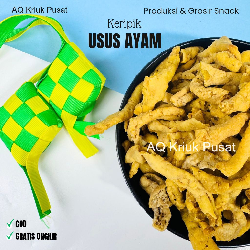 

Keripik Usus Ayam Grosir 2kg / AQ Kriuk Pusat