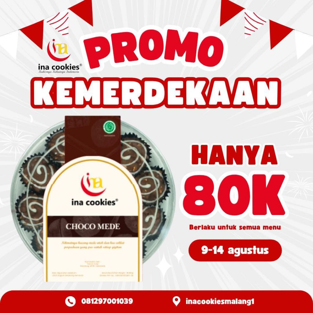 

INACOOKIESMALANG VARIANT RASA REGULER CHOCO MEDE