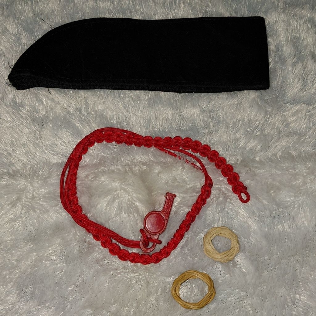 Preloved Tali Kur Pluit Pramuka / Ring Hasduk Kacu /  Topi Paskibra