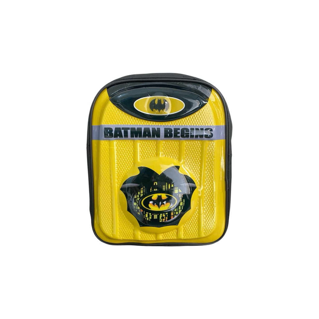 Tas Sekolah Anak 3D Timbul Led Karakter Kartun Batman Kuning TK