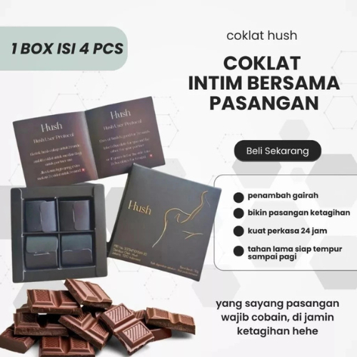 

Hush Chocolate 1 Box isi 4 Dark Chocolate for Couple 32 Gram 1 Box Paket Bahagia