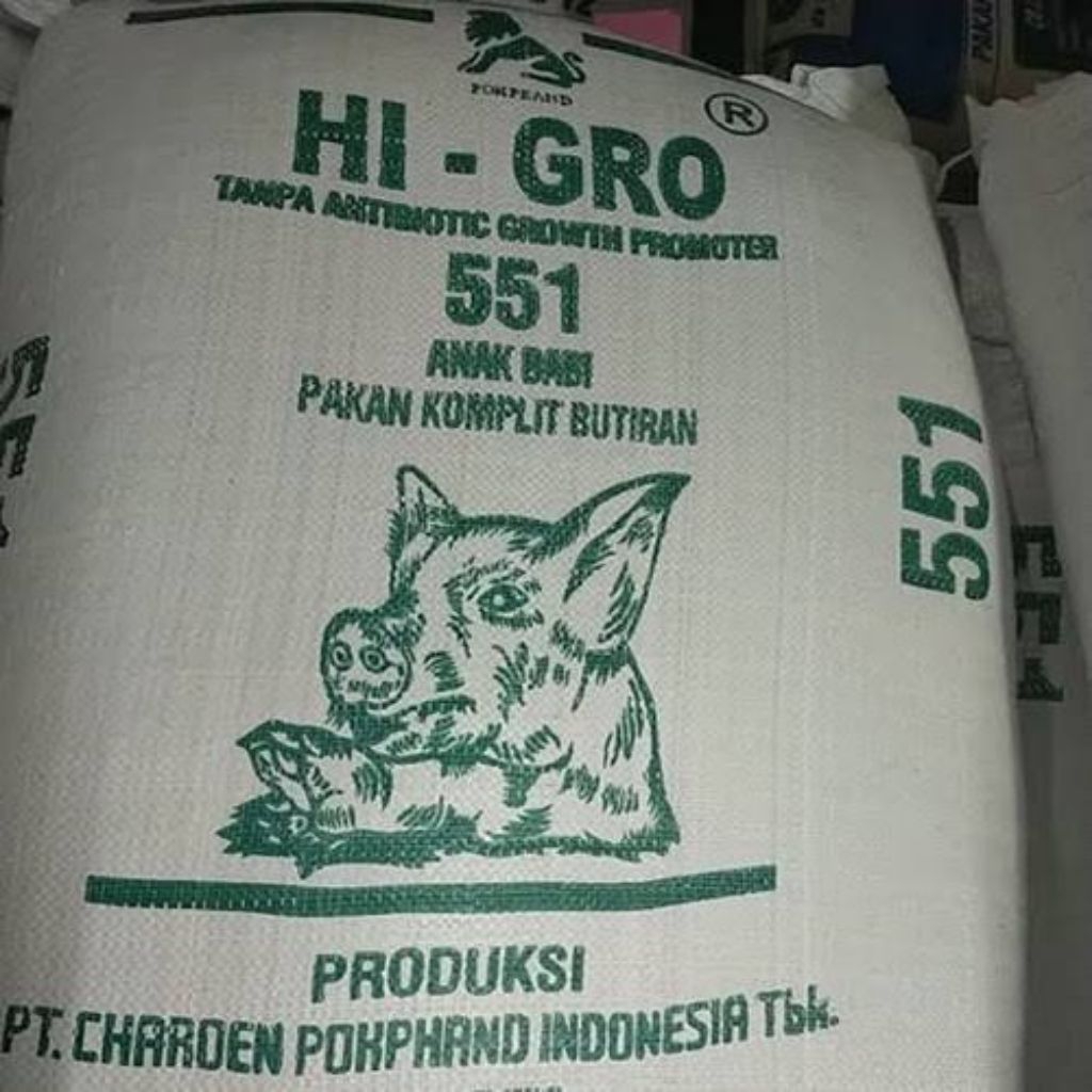 pur babi 551 pelet babi untuk penggemukan ayam bebek entog