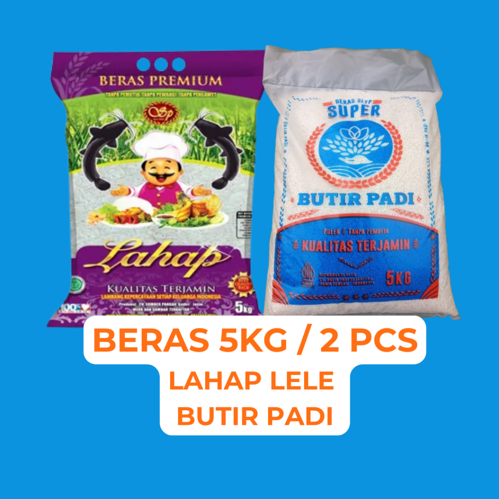 

[JATENG] BERAS LAHAP LELE/BUTIR PADI 5KG PER 2 PCS