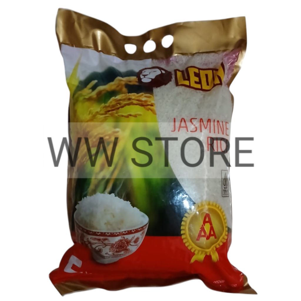 

Beras wangi khusus halal MUI Lautan Mas LEON JASMINE RICE 5kg