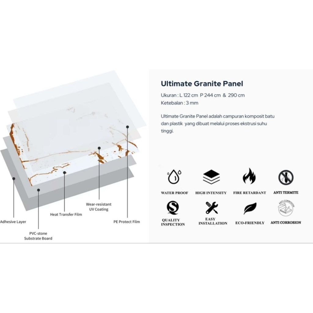 WALL GRANITE PANEL/PANEL DINDING GRANIT MEWAH MURAH MEDAN