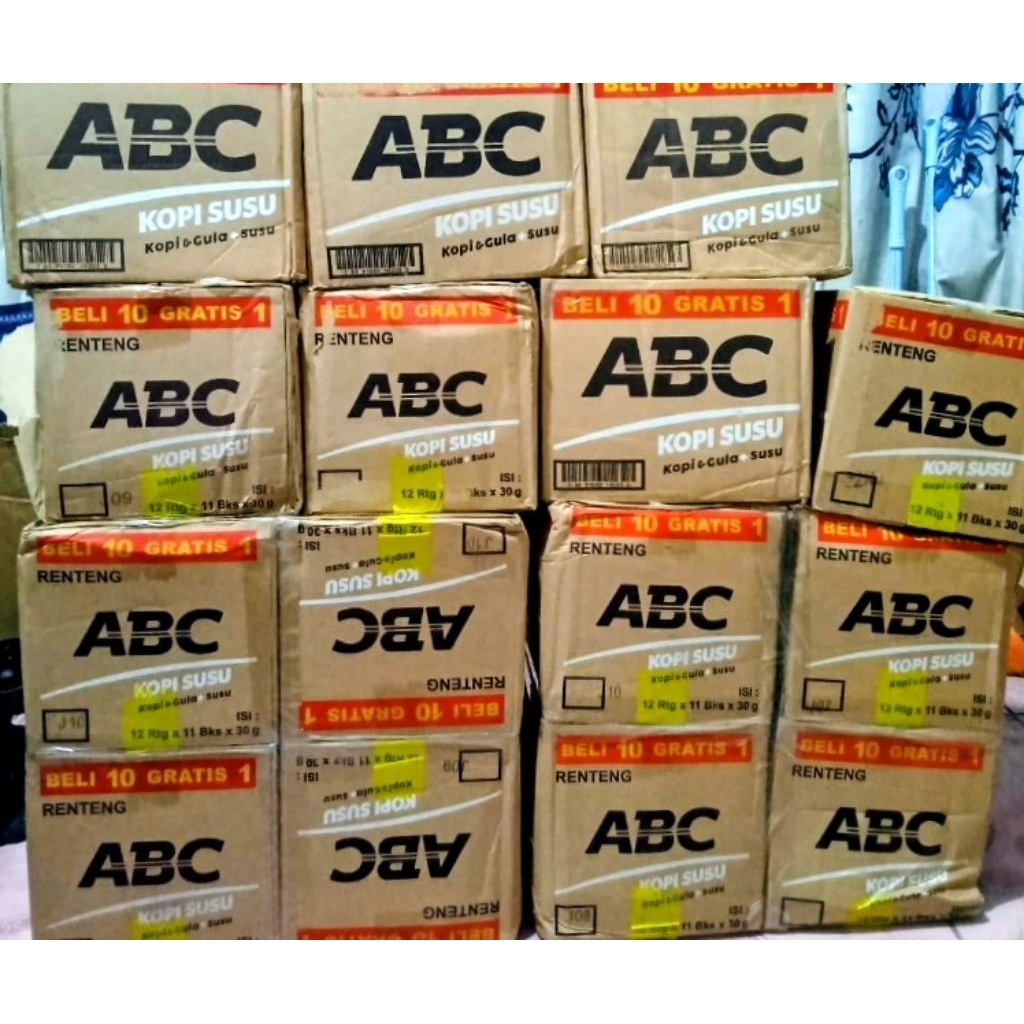 

kopi ABC susu 1 dus isi 12 renceng