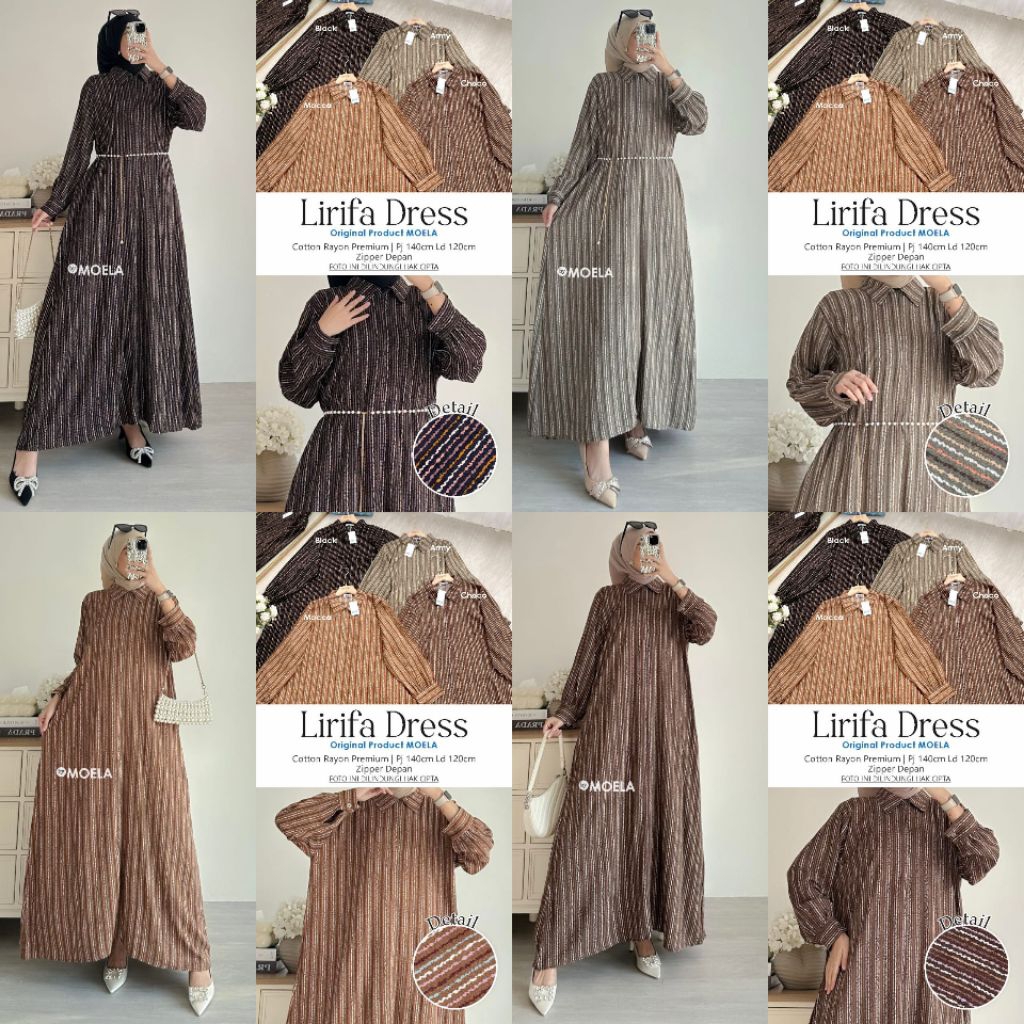 Lirifa Dress Gamis Jumbo Allsize Busui Premium Catton Rayon Original Ori Moela Berlabel