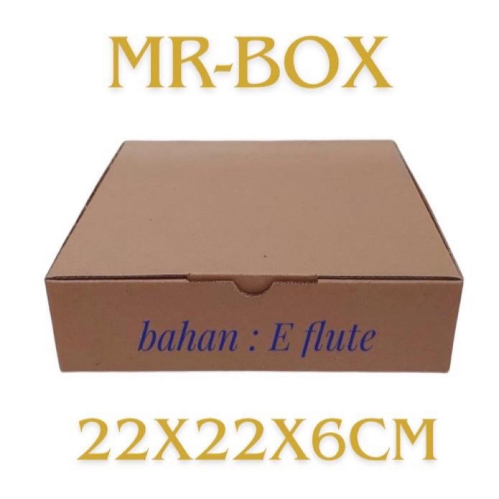 

Kardus karton polos uk. 22x22x6 cm - box kotak model DIE CUT PIZZA