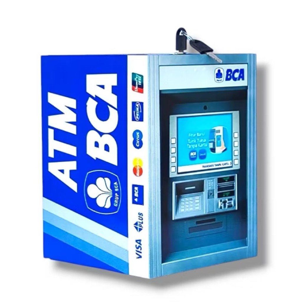 Celengan ATM Gembok kunci jumbo besar tabungan kotak pakai kunci MURAH
