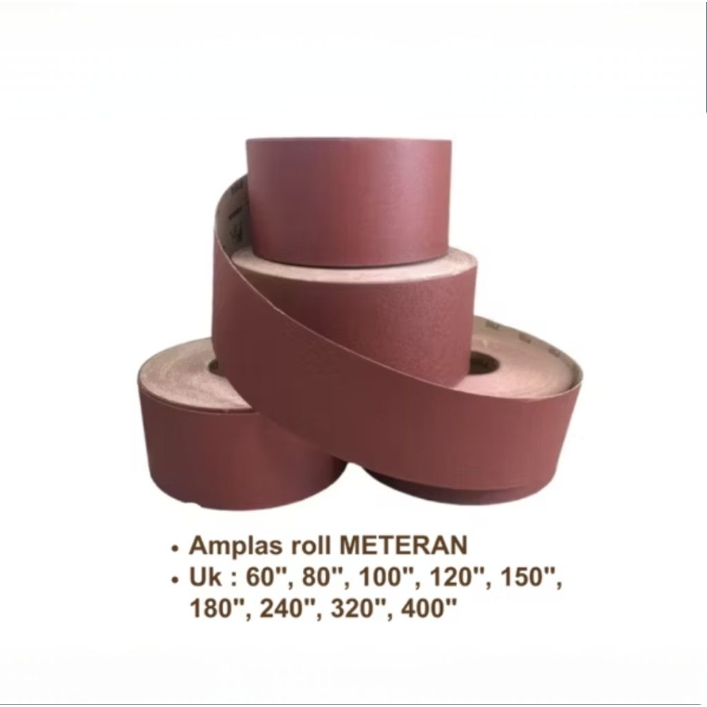 GOMEO AMPLAS ROLL METERAN ECER GRIT 60400/ AMPLAS KERTAS / KERTAS GOSOK METERAN