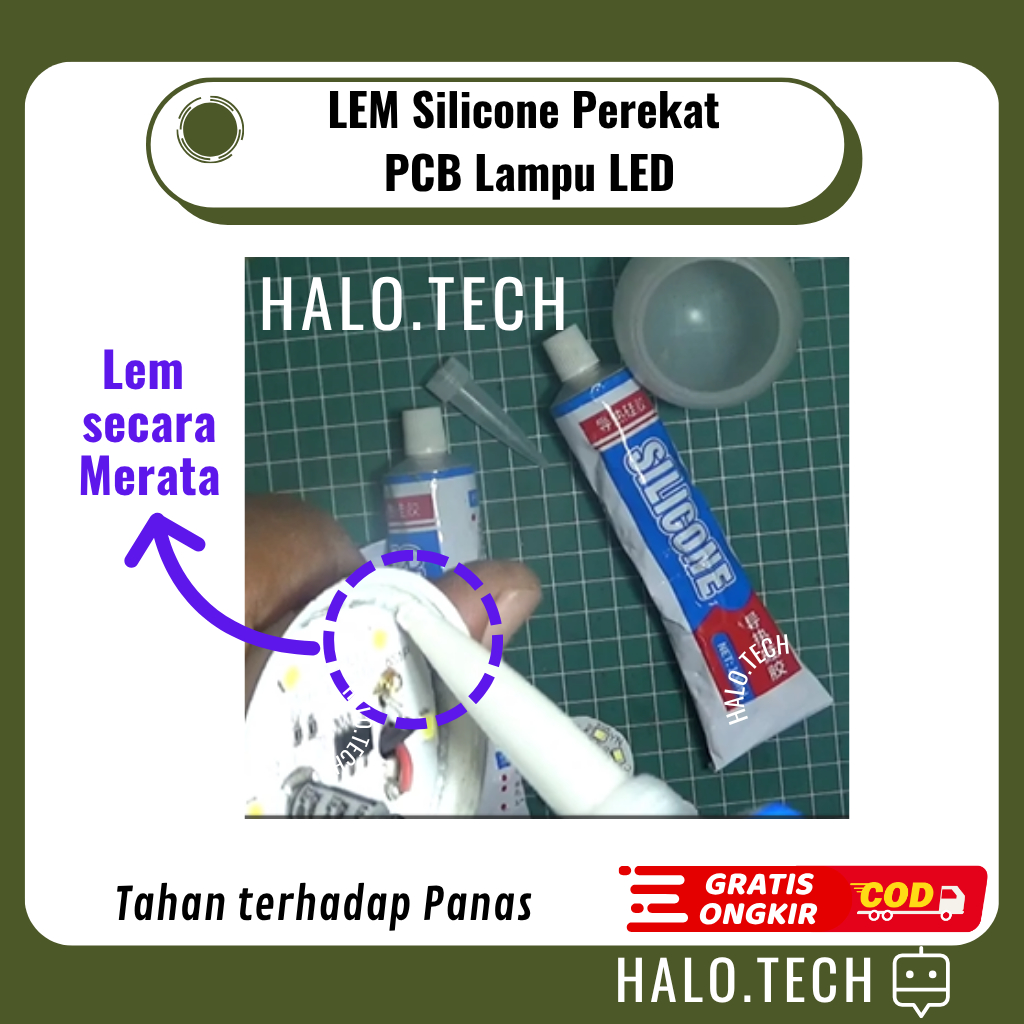 Lem Silikon Lampu LED Tahan Panas Perekat PCB Lampu Lem Silicone Greace LED AC