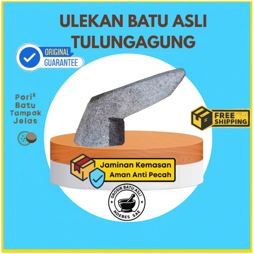 Munthu Ulekan Coet Cobek Batu Asli Tulungagung (UK. KECIL)