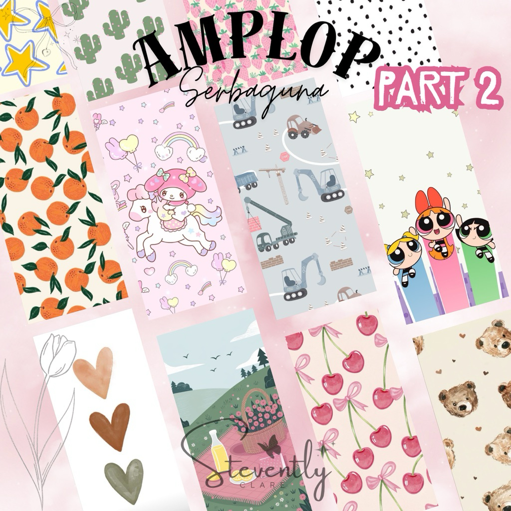 

(Isi 8) PART2 AMPLOP SERBAGUNA MOTIF LUCU AMPLOP VINTAGE KONDANGAN