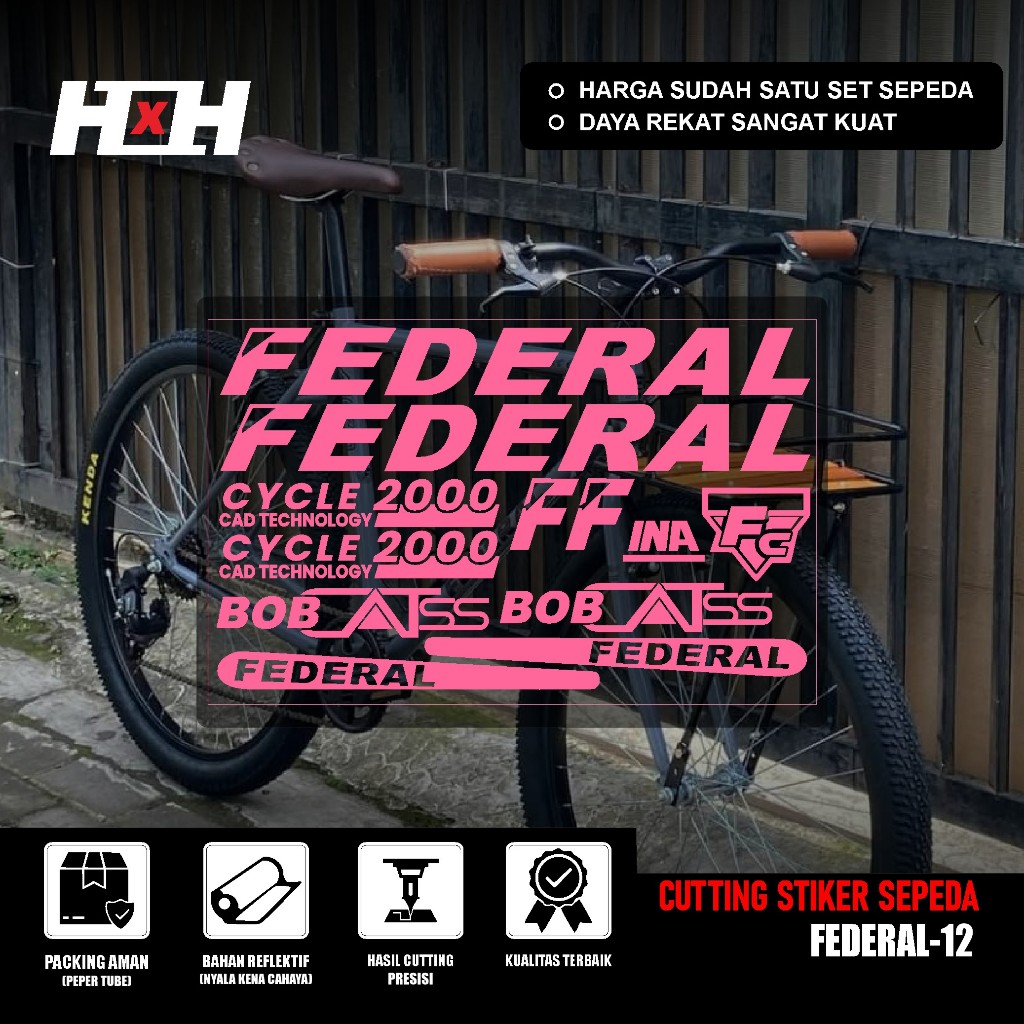COD Cutting Sticker Sepeda FEDERAL BOB Cat SS Stiker TORINO TERRAIN MG 33 MTB BIKE 550 SX SET 12
