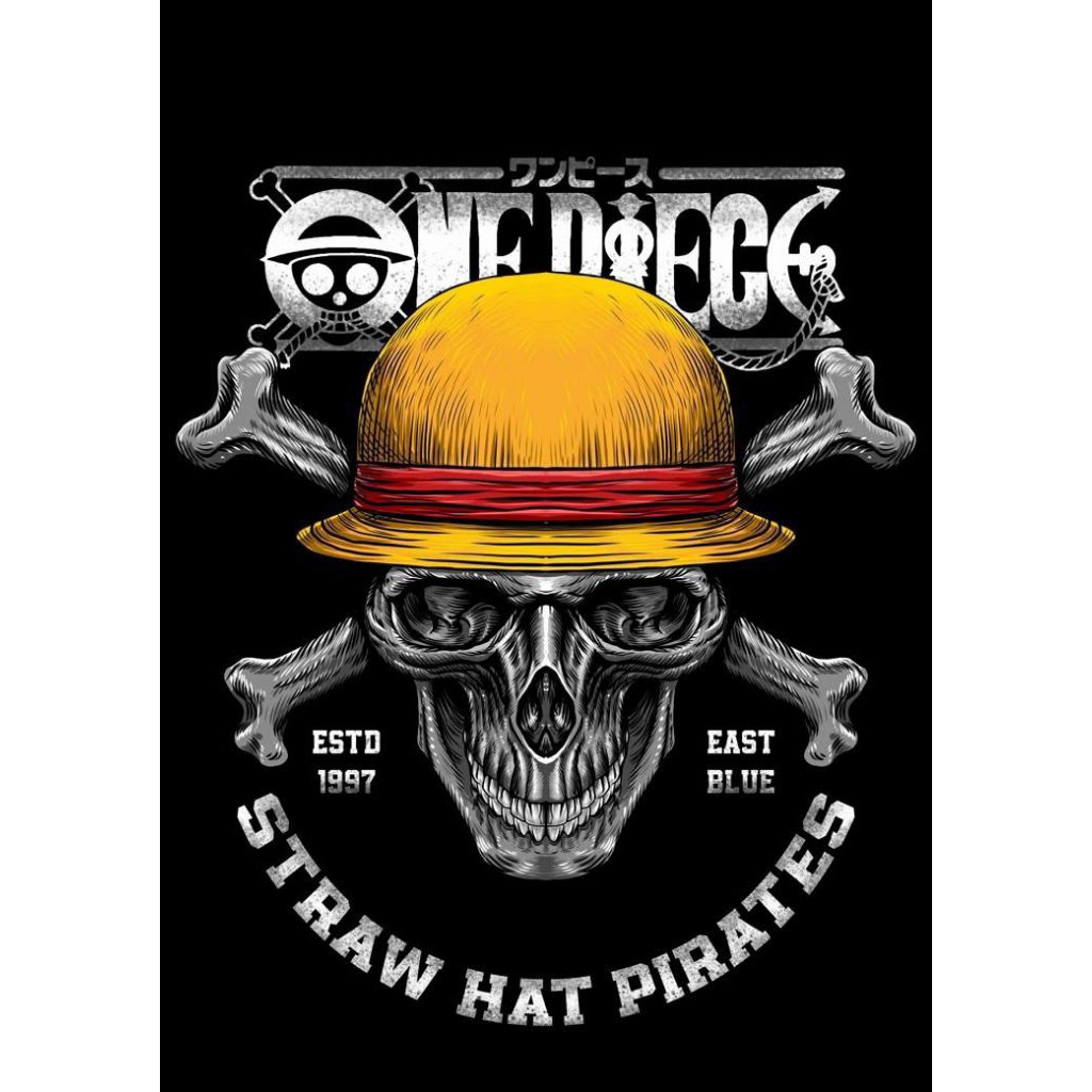 

stiker 3D one piece keren, stiker print sudah cutting, size 15 x 20 cm, anti air