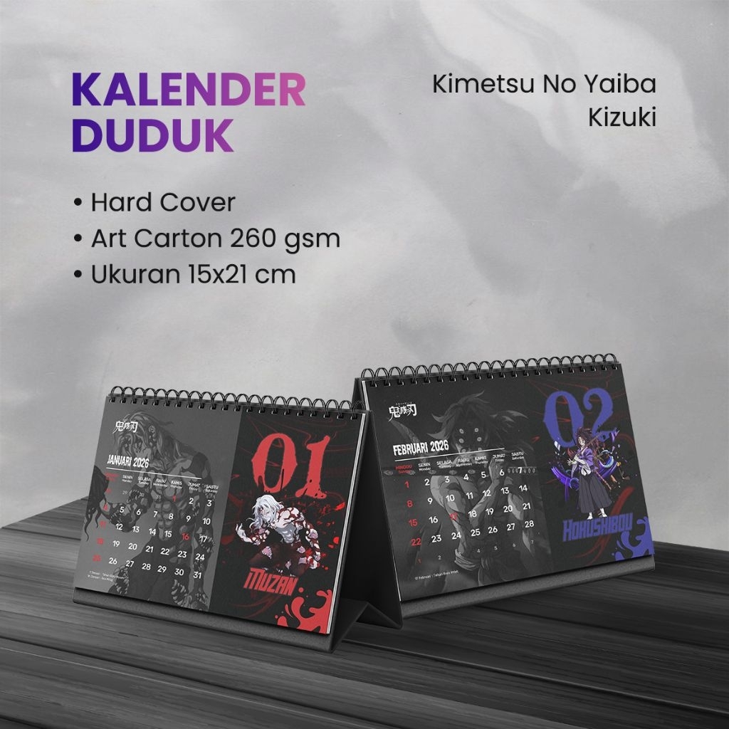 

Kalender Duduk 2026 Kizuki Kimetsu No Yaiba