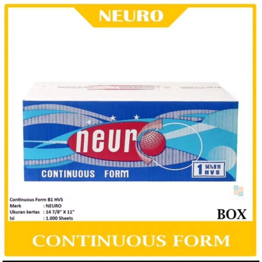 

Kertas Continuous From 1 Ply 14 7/8 × 11 Neuro