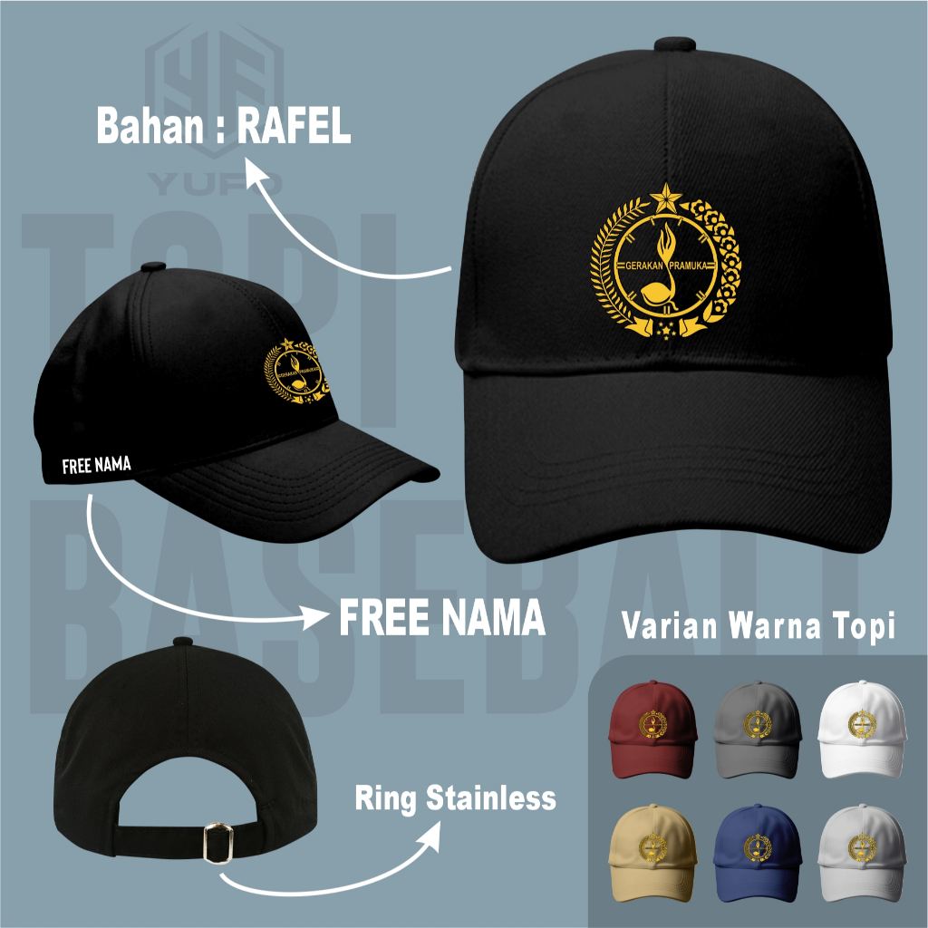 Topi PRAMUKA / Topi Base Ball / Topi Kain / Topi Pria Wanita / Topi Distro