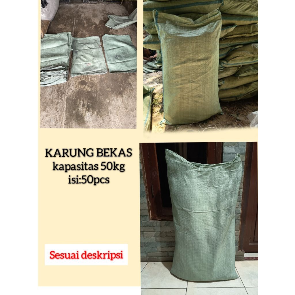 (KARUNG COMPOUND BEKAS) kapasitas 50kg, isi:50pcs