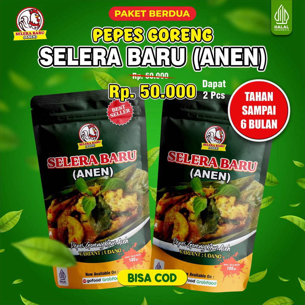 

2 Pcs Pepes Udang Goreng selera baru (ANEN)
