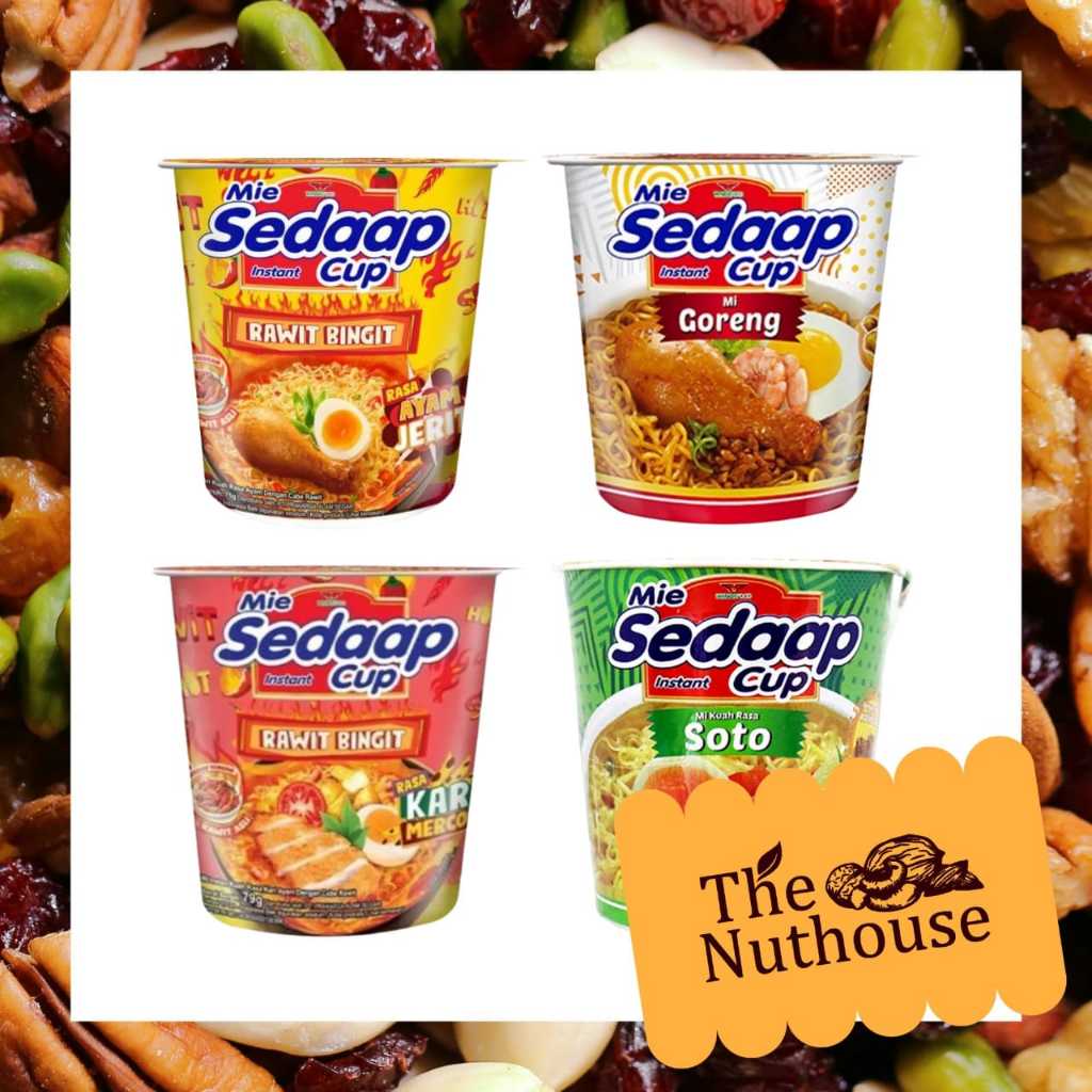 

Sedaap Mie Instan Cup Rasa Mi Goreng / Kari Mercon / Ayam Jerit / Soto