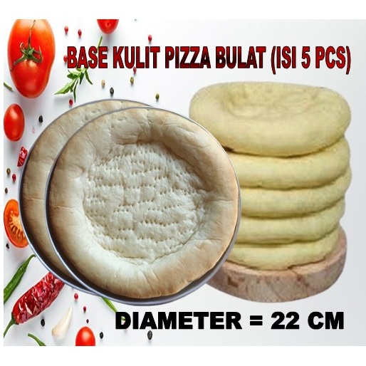 

BASE KULIT ROTI PIZZA GOURMET UKURAN DIAMETER 22 CM