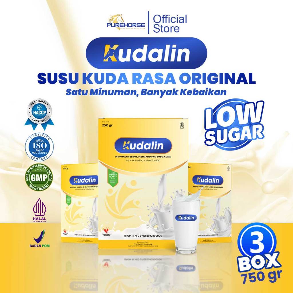 

Kudalin Susu Kuda Liar Sumbawa Asli 100% Bubuk 250 Gram Asli Lombok Paket 3 Box