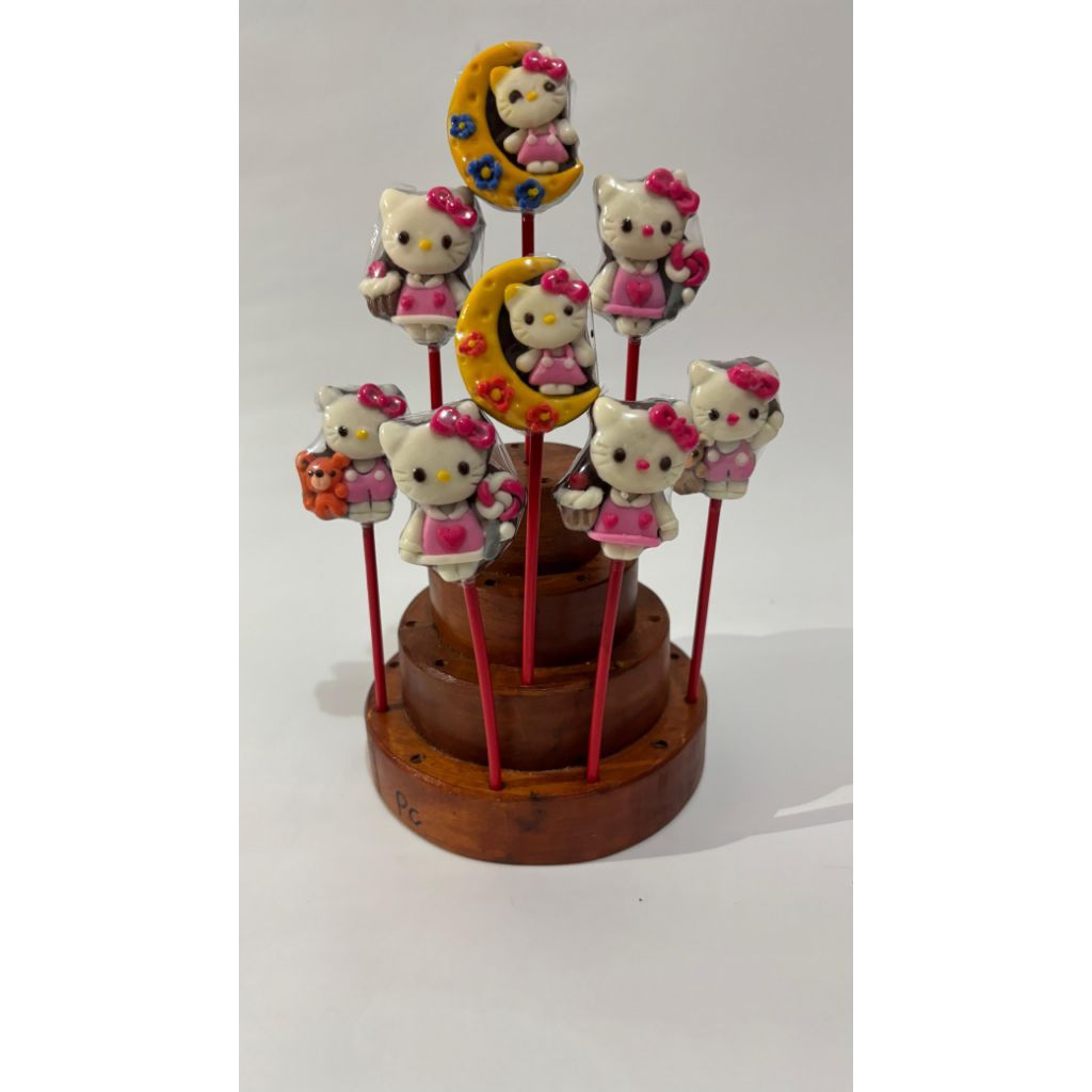 

Cokelat karakter lolipop Hello Kitty/coklat karakter stik/coklat stik/coklat karakter lolly