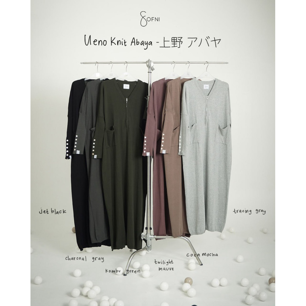 UENO KNIT ABAYA dan FRENCH SQUARE MAGNET bysofni