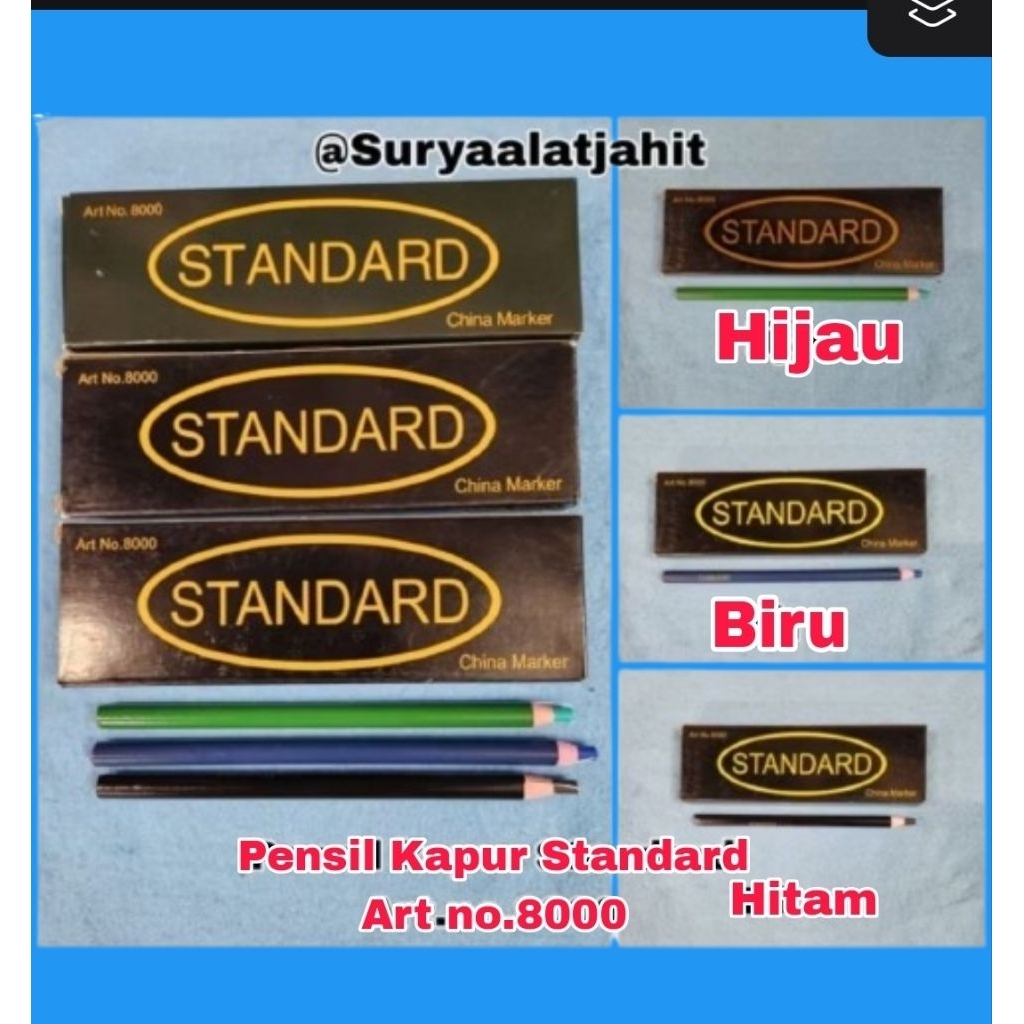 

Pensil Standard (1kotak@1lsn) =rp.22.500/1lusin