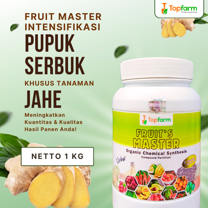 Pupuk Serbuk Topfarm / Pupuk Booster Jahe / Pupuk Pembesar Umbi Jahe / Pupuk Pelebat Buah Jahe / Pup