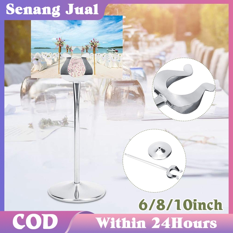 

6/8/10 Inch Standing Menu Meja Price Tag Stand Untuk Restoran Dan Kafe