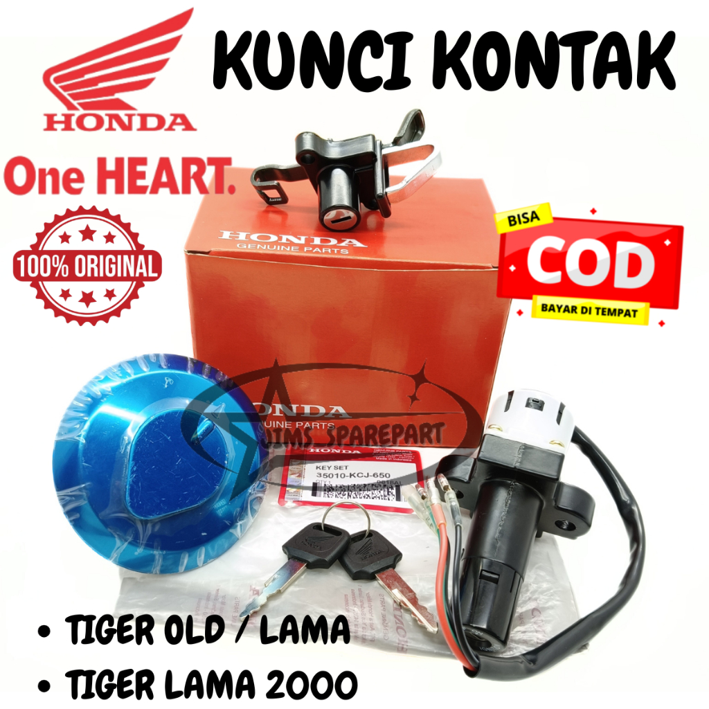 KUNCI KONTAK HONDA KCJ TIGER OLD LAMA 2000 ASLI AHM ORI HGP RUMAH KONCI KUNTAK