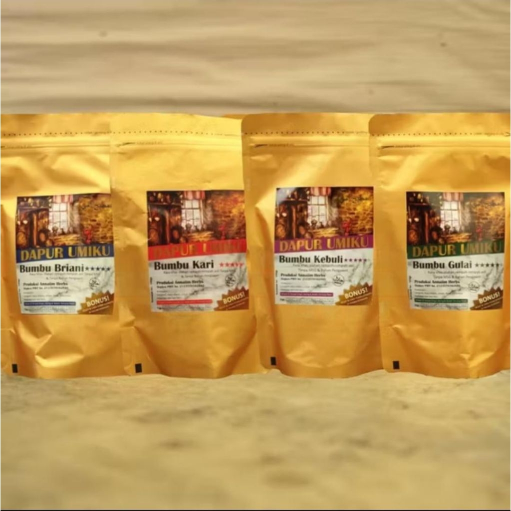 

Bumbu Dapur Kebuli Kari Kare Briani Gulai UMIKU Lengkap BONUS RESEP