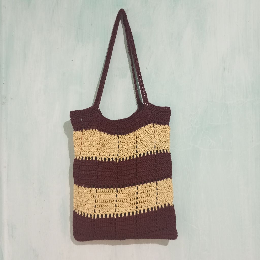 totebag rajut seri yasmin/totebag rajut kekinian