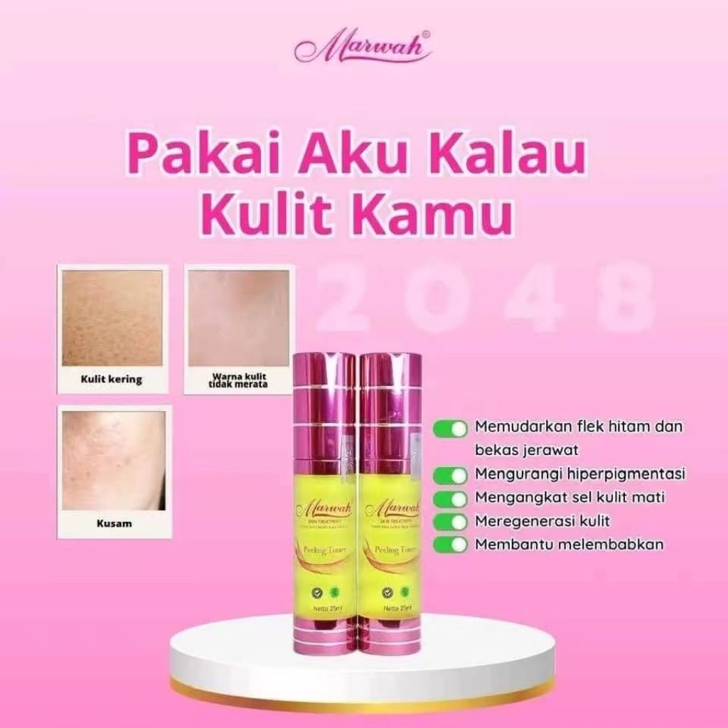 Peeling toner marwah skincare peling untun ekfloliasi wajah
