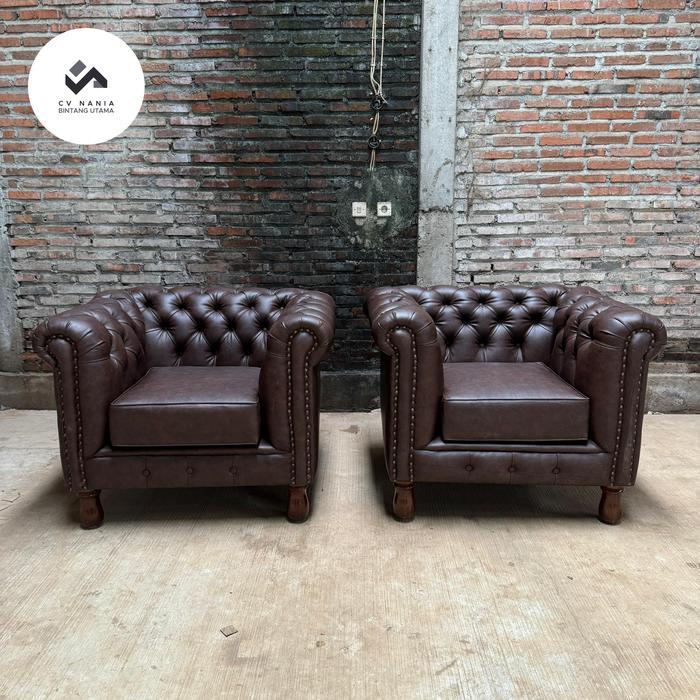 Sofa tamu single sofa cafe bar sofa tamu chesterfield custom