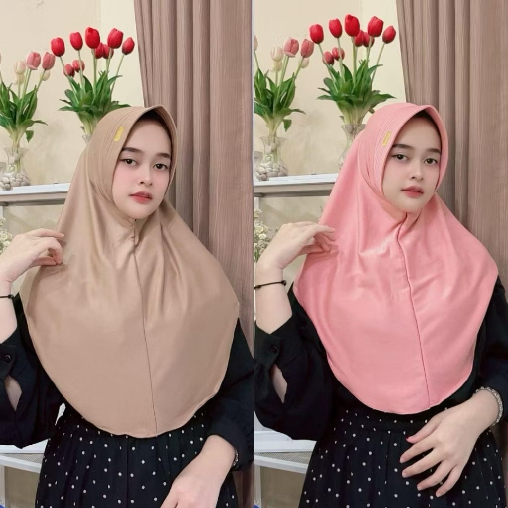 Bergo instan hamidah tebal jersey premium ukuran M